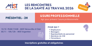 RST 2026 : Usure professionnelle (présentiel) - 15/10/2026 - de 09h30 à 11h30 - MIST Hérouville St Clair - Évènements de MIST Normandie