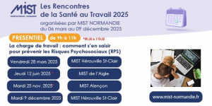 RST 2025 : Charge de travail (présentiel) - 25/11/2025 - de 09h30 à 11h30 - MIST Alençon - Évènements de MIST Normandie