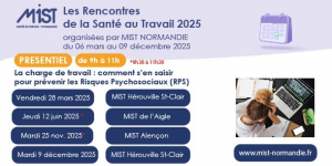 RST 2025 : Charge de travail - 09/12/2025 - de 09h00 à 11h00 - MIST Hérouville-Saint-Clair - Évènements de MIST Normandie