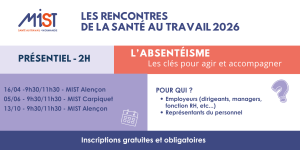 RST 2026 : Absentéisme (présentiel) - 13/10/2026 - de 09h30 à 11h30 - MIST Alençon - Évènements de MIST Normandie