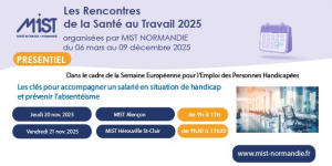 RST 2025 : Handicap (présentiel) - 20/11/2025 - de 09h00 à 11h00 - MIST Alençon - Évènements de MIST Normandie